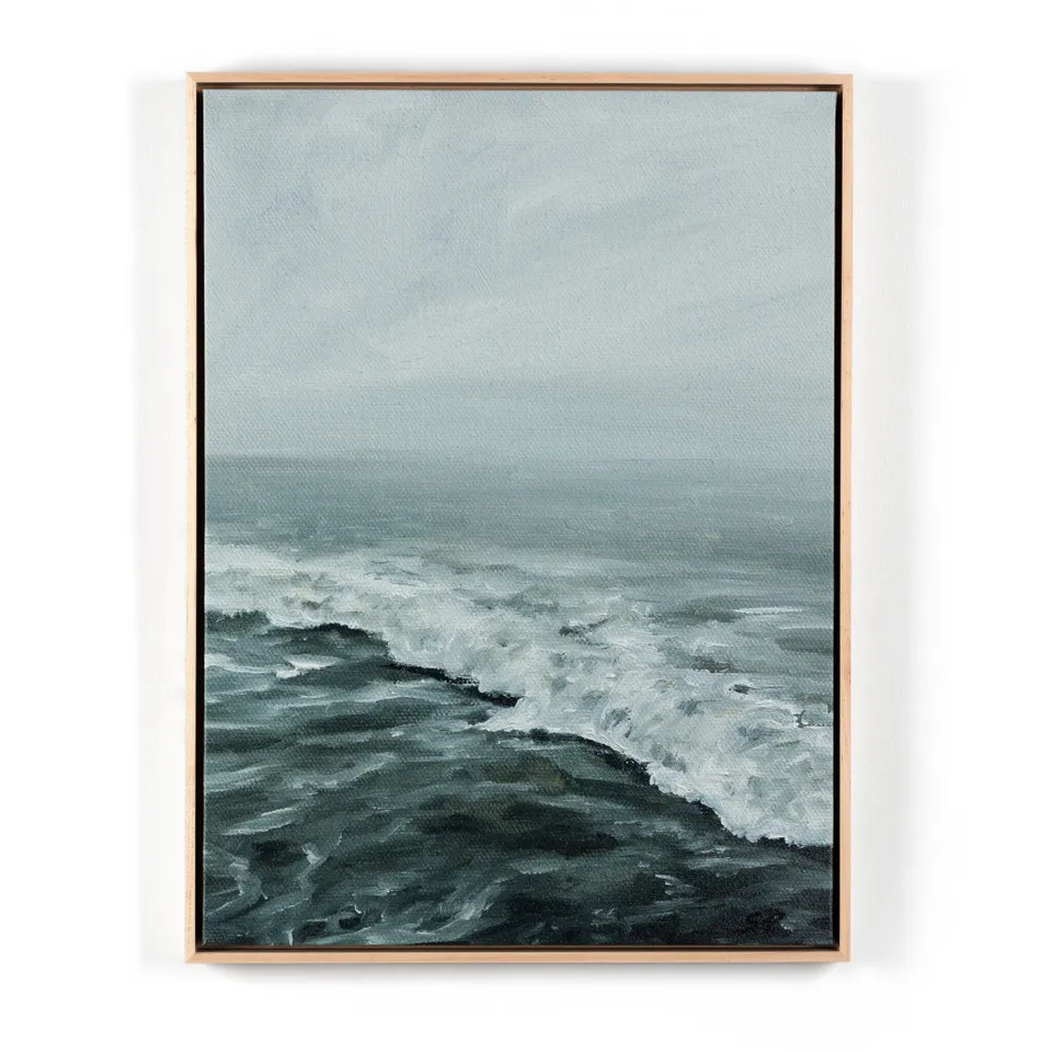 Morning Waves by Shaina Page - Natural Maple Floater