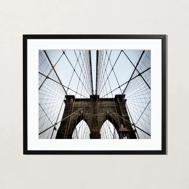 'Brooklyn Bridge' Photographic Print In Black Frame 25"x21"