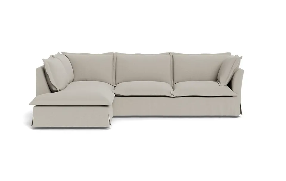 Skylar Slipcovered 3-Seat Left Bumper Sectional