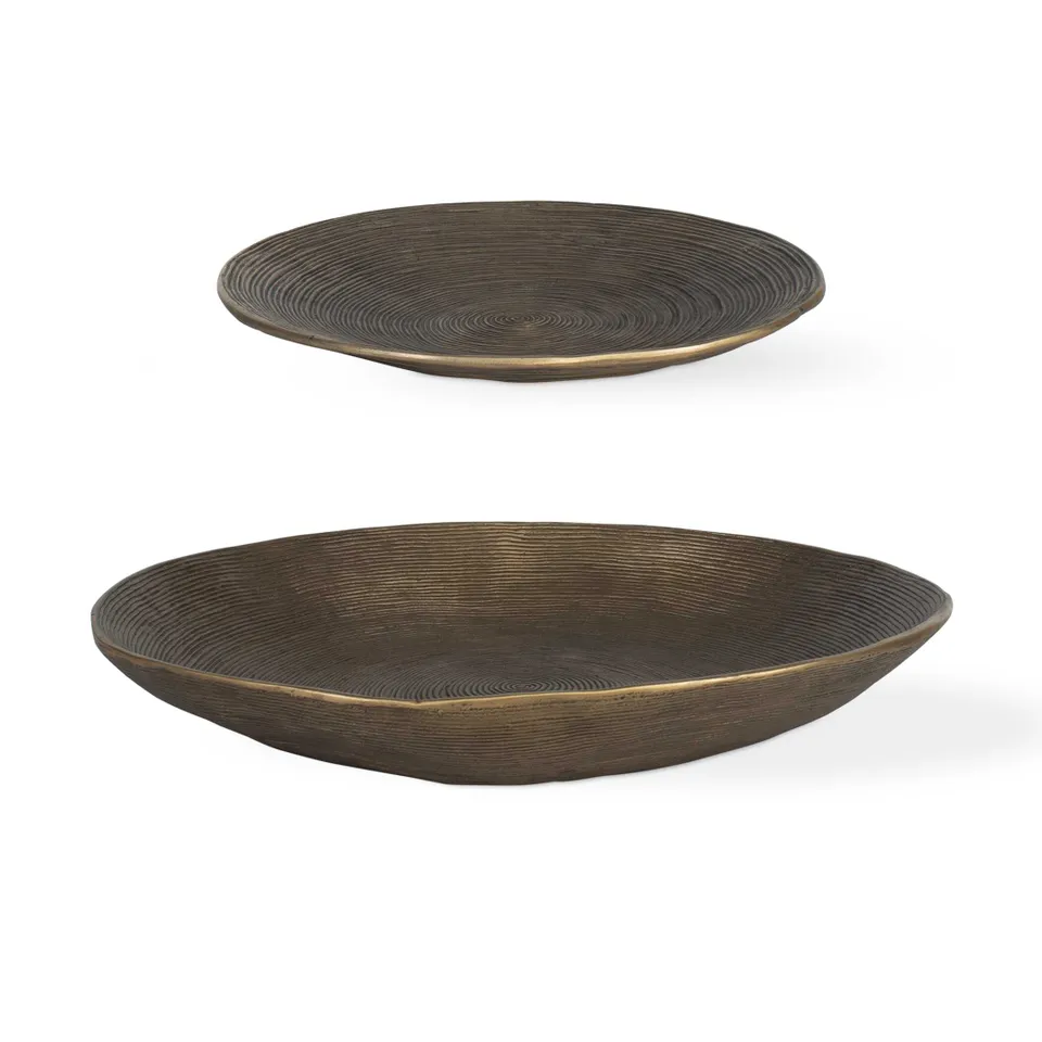 Stratum Round Brass Bowls Set/2
