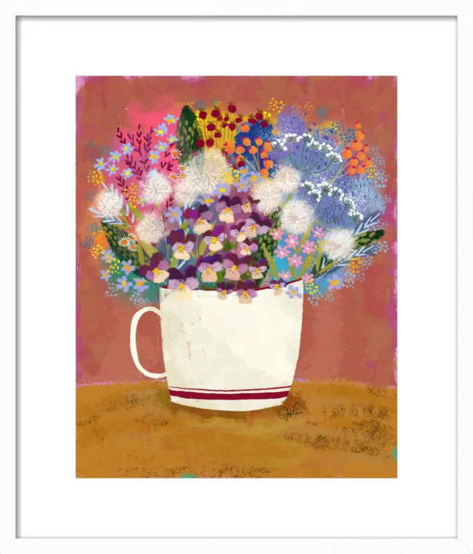 Violas in Russet by Joy Laforme for Artfully Walls