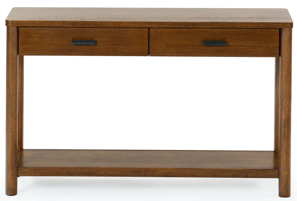 Jaylessa 2 Drawer Console Table - Medium Oak