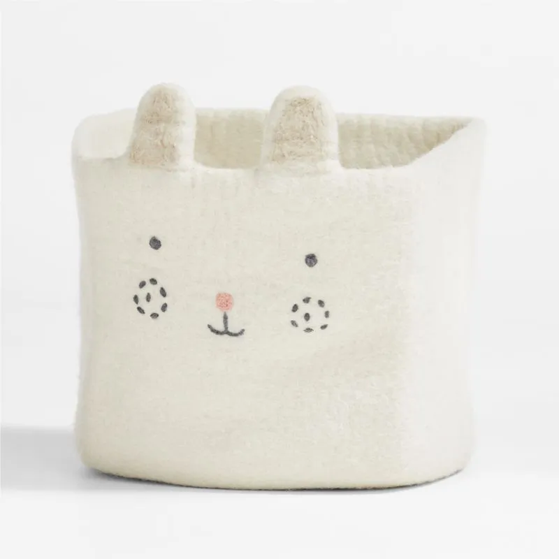Bunny Felt Shelf Storage Bin