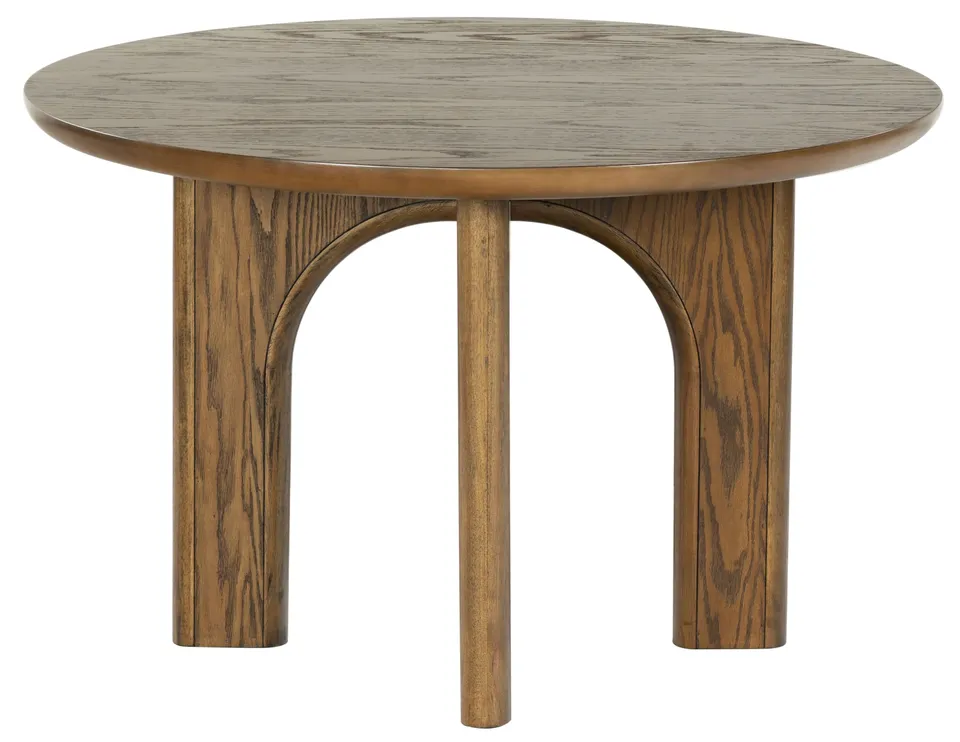 Olivetta Round Wood Dining Table - Medium Oak
