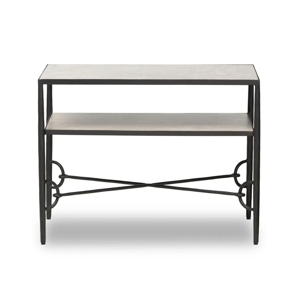 Babylon Nightstand - Hammered Gunmetal