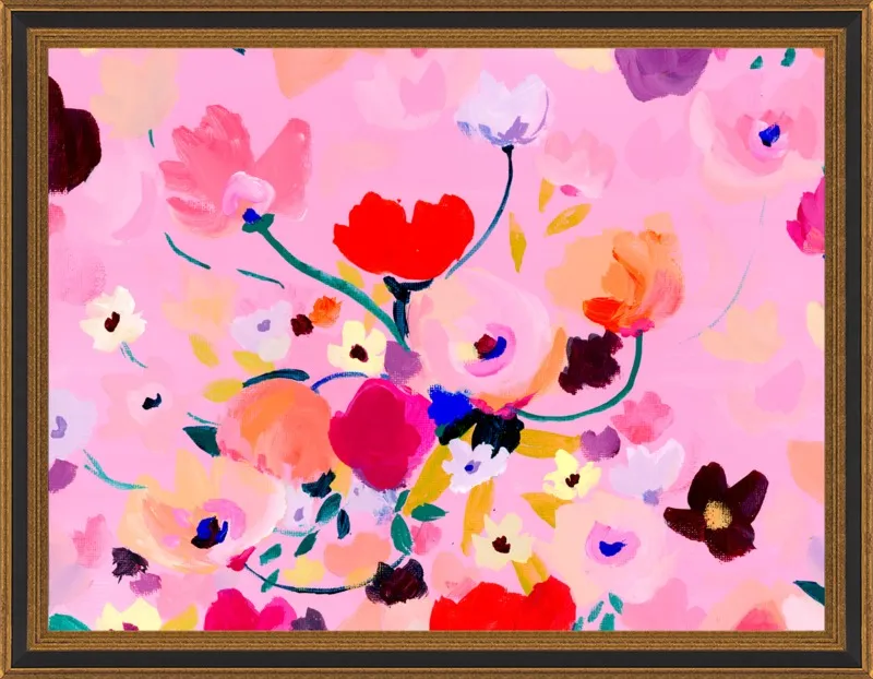 Pink Posey by KT Smail for Artfully Walls