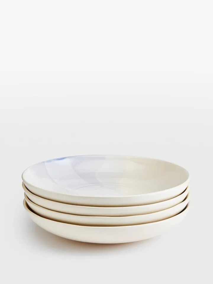 Delano Pasta Bowl, Blue, Set of Four