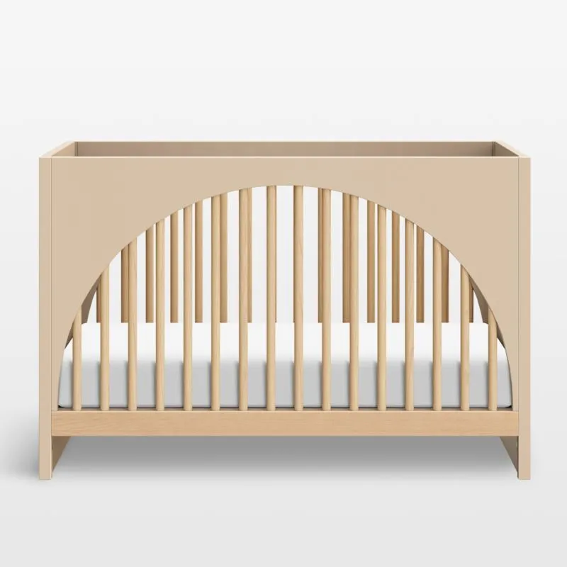 Babyletto Moab Taupe & Ash Wood 3-in-1 Convertible Baby Crib