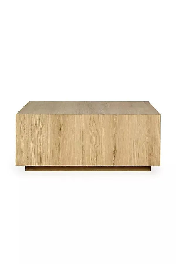 Layne 42" Square Oak Wood Coffee Table