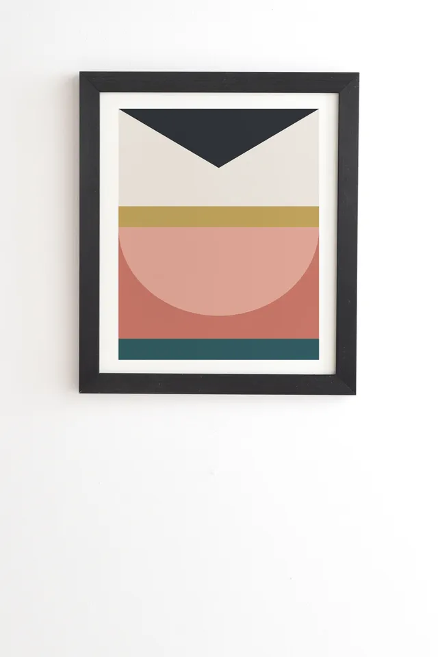 Maximalist Geometric 03 by The Old Art Studio - Framed Wall Art Basic Black 12" x 12"