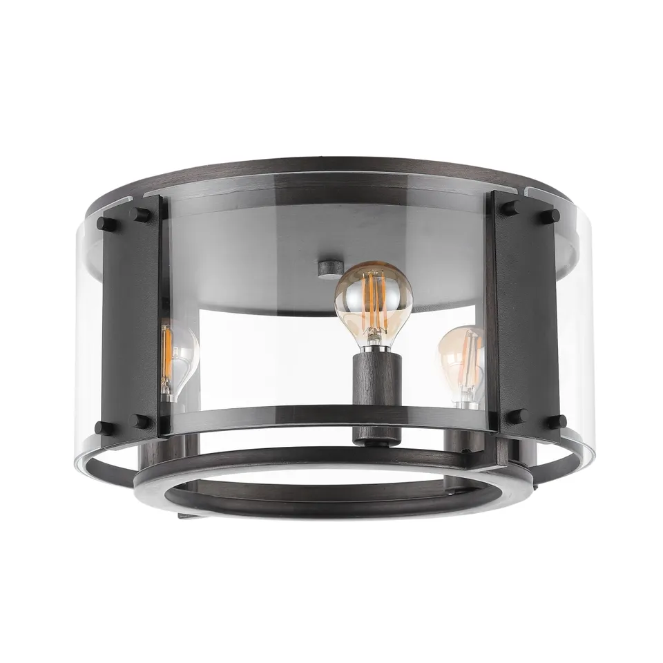 Olen Flush Mount - Chrome/Black
