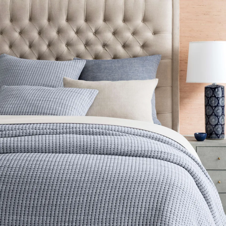 Pick Stitch Navy Matelasse Coverlet