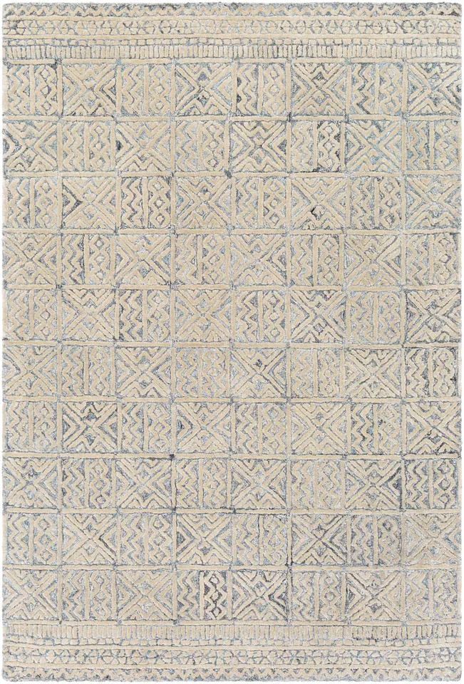 Montclair Blue Indoor 4' x 6' Handmade Rug
