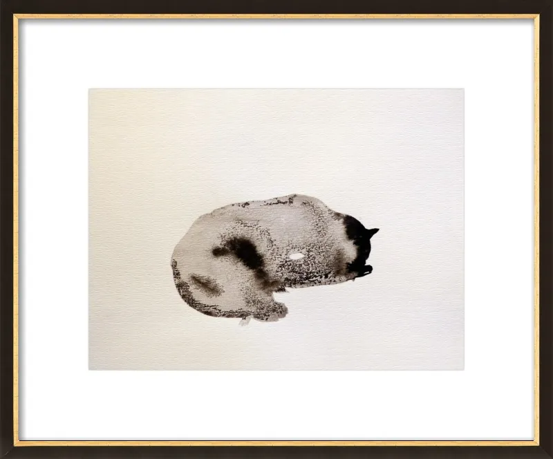 Sleeping cat by Frederic Belaubre for Artfully Walls