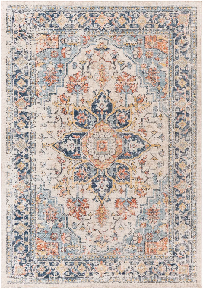 Huntington Beach Beige Outdoor 3'11" x 5'7" Machine Woven Rug