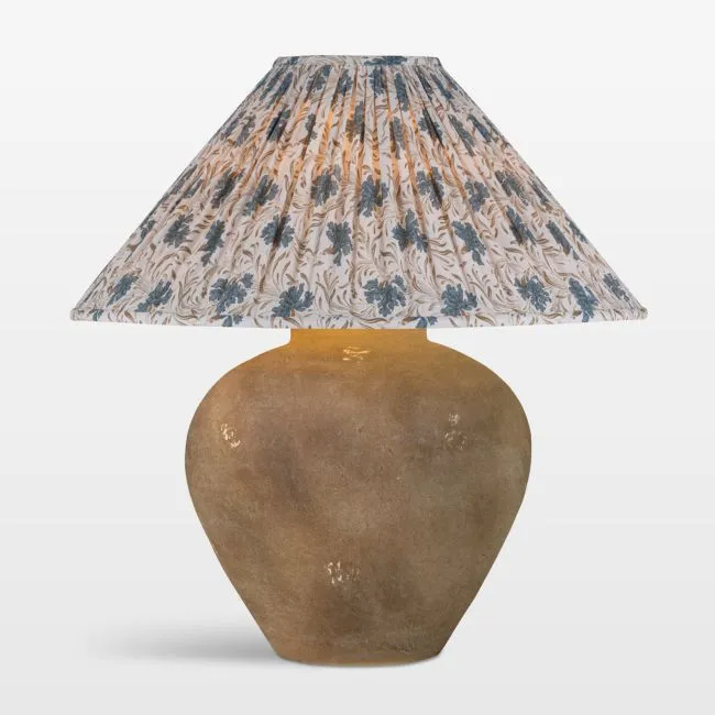 Calabria Table Lamp with Bloom Slate Shade 23"