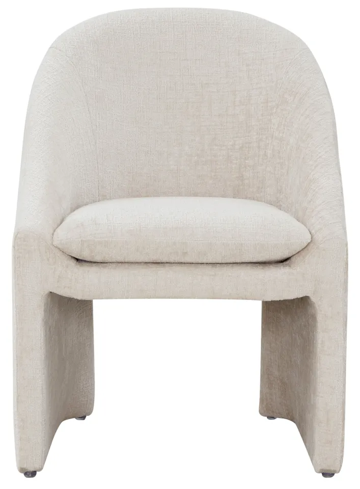 Kagan Chenille Dining Chair - Creme