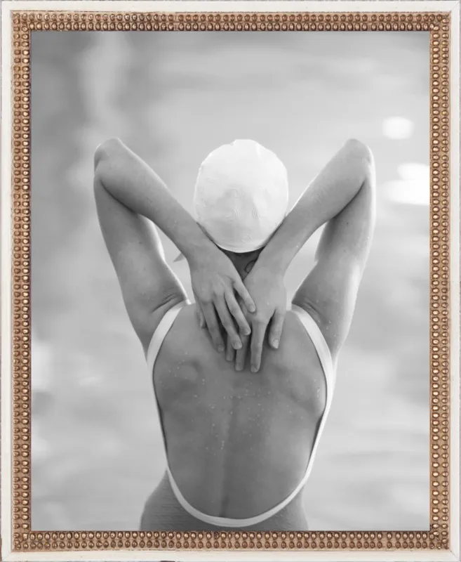 The Swimmer with a white  cap by Lucy Snowe for Artfully Walls