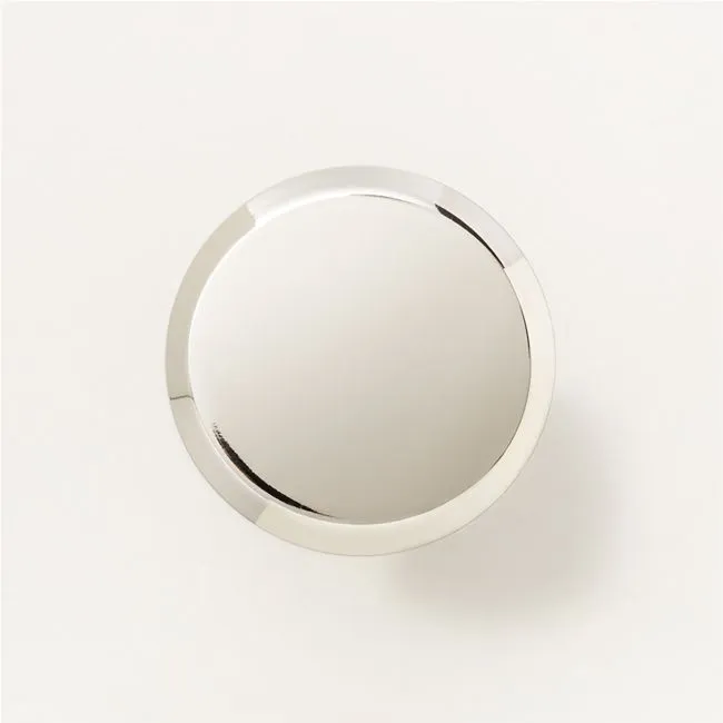 Curveaux Curved Round Polished Nickel Cabinet Knob 1.25''
