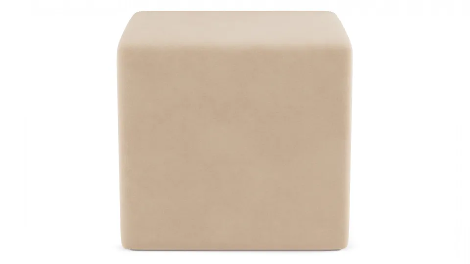 Cube Ottoman, Pearl Classic Velvet