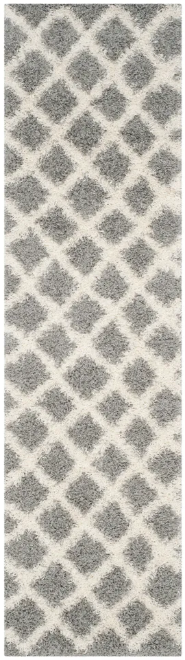 Arlo Home Woven Area Rug, SGD258G, Grey/Ivory,  2' 3" X 12'