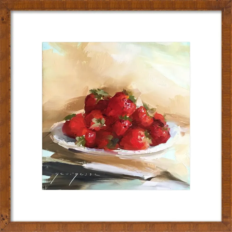 "Summer Strawberries 2" by Georgesse Gomez for Artfully Walls