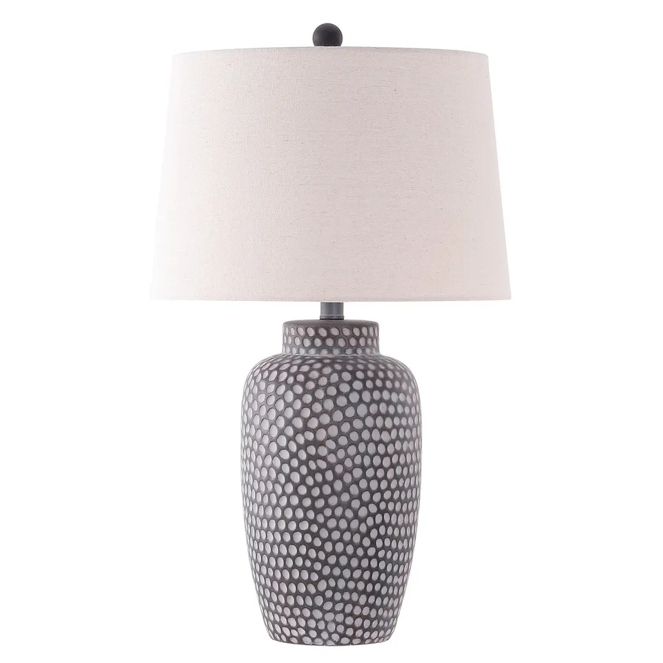 Jerlen 26" Table Lamp - Brown / White
