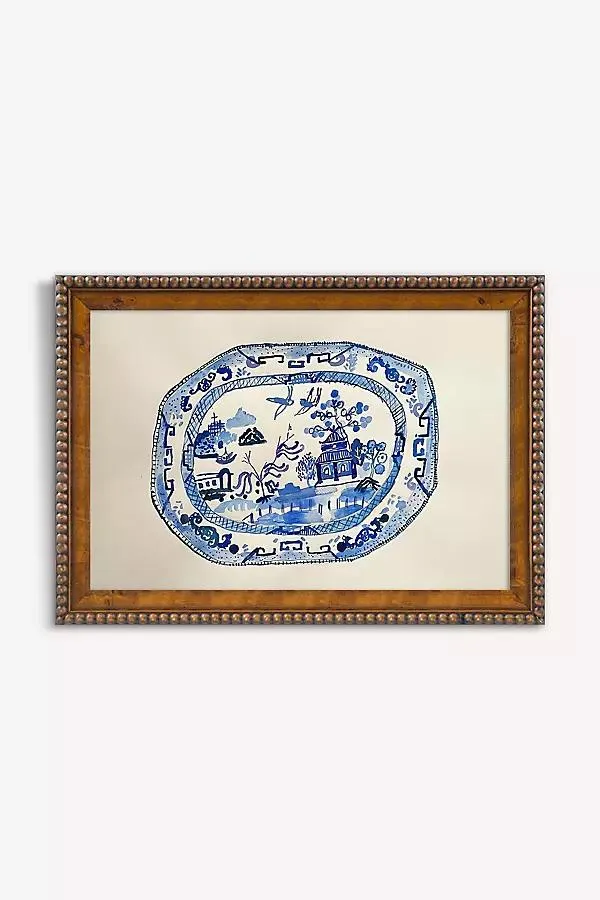 Japanese Blue Willow Wall Art