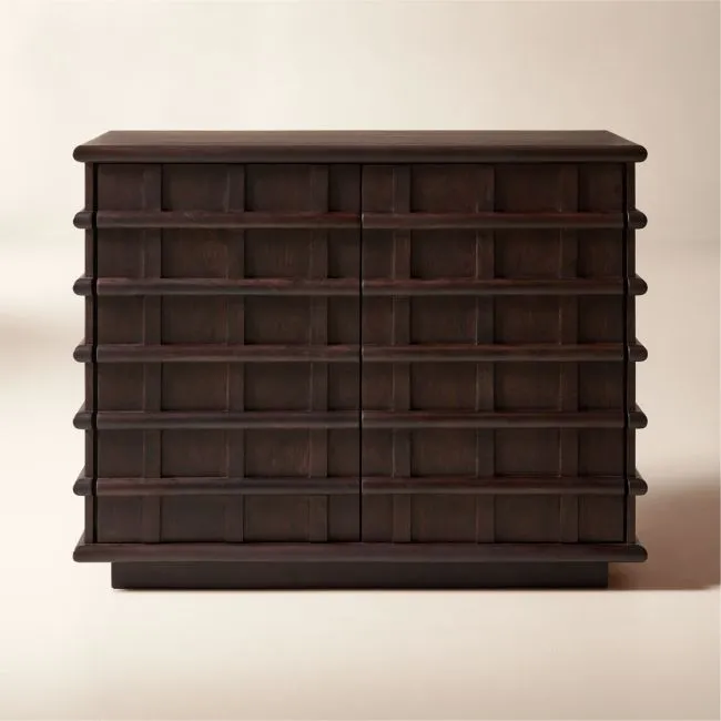 Alpena 48" Dark Acacia Wood Bar Cabinet