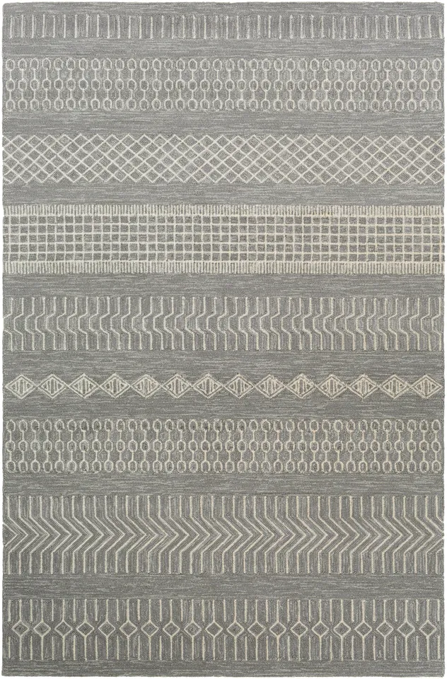 Rain Gray Outdoor 3' x 5' Handmade Rug