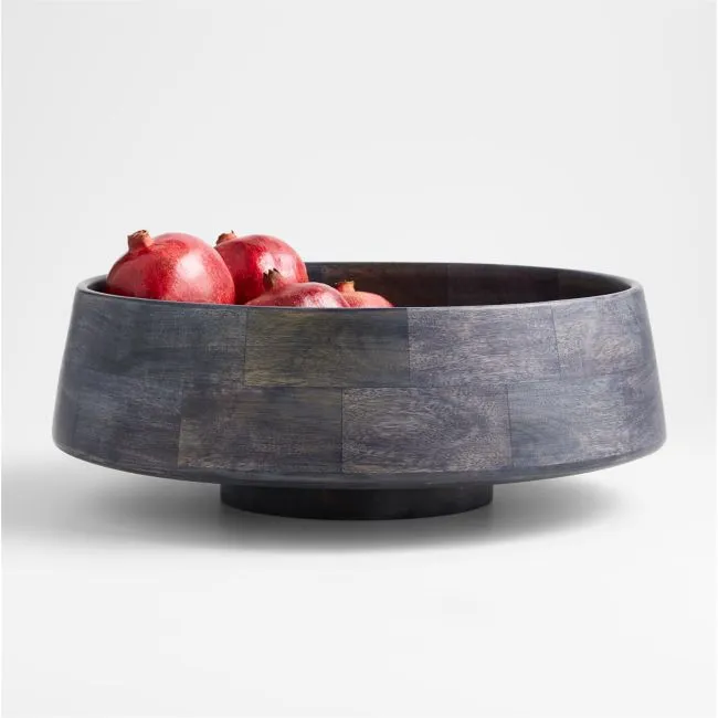 Katin Black Wood Centerpiece Bowl 17"