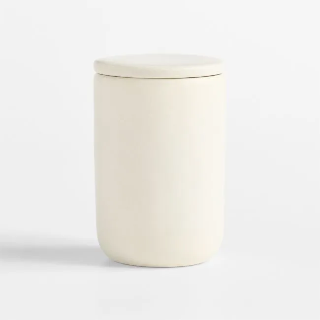 Blanc Ceramic Canister with Lid