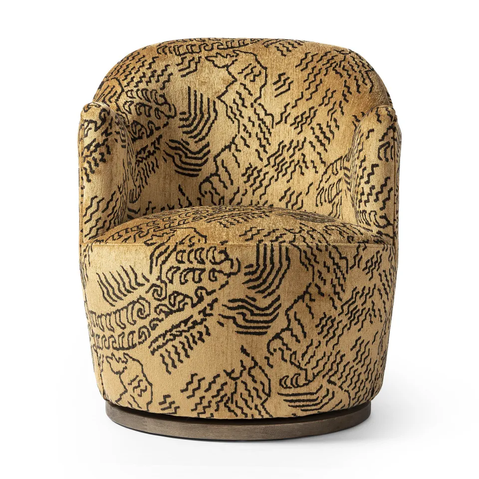 Aurora Swivel Chair - Balkan Ochre