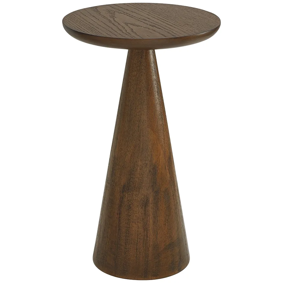 Owen 20" High Rustic Modern Walnut Finish Wood Side Table