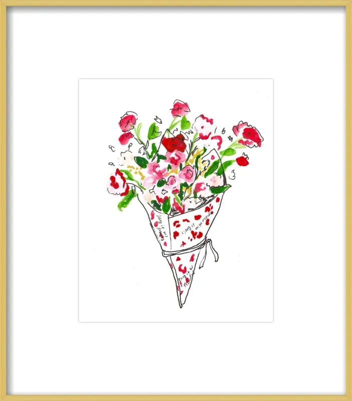 Bodega Flowers in Pink and Red by Larsen McDowell for Artfully Walls