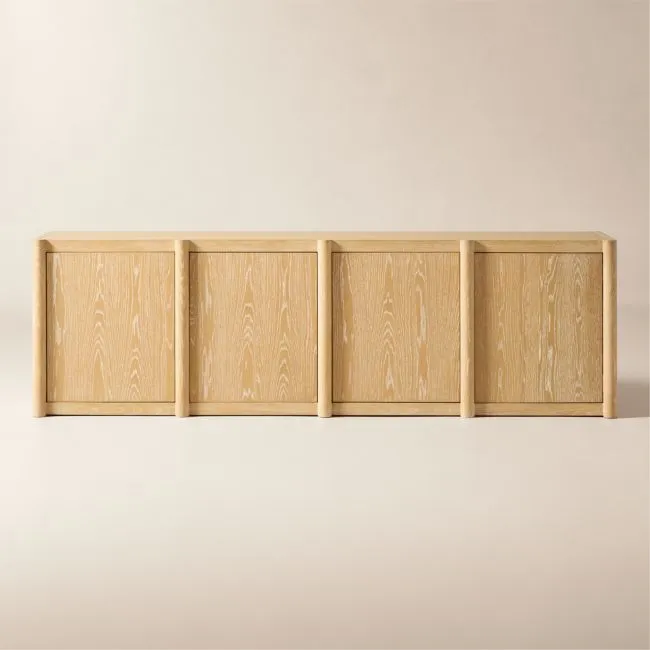 Macron 90" Light Oak Media Console