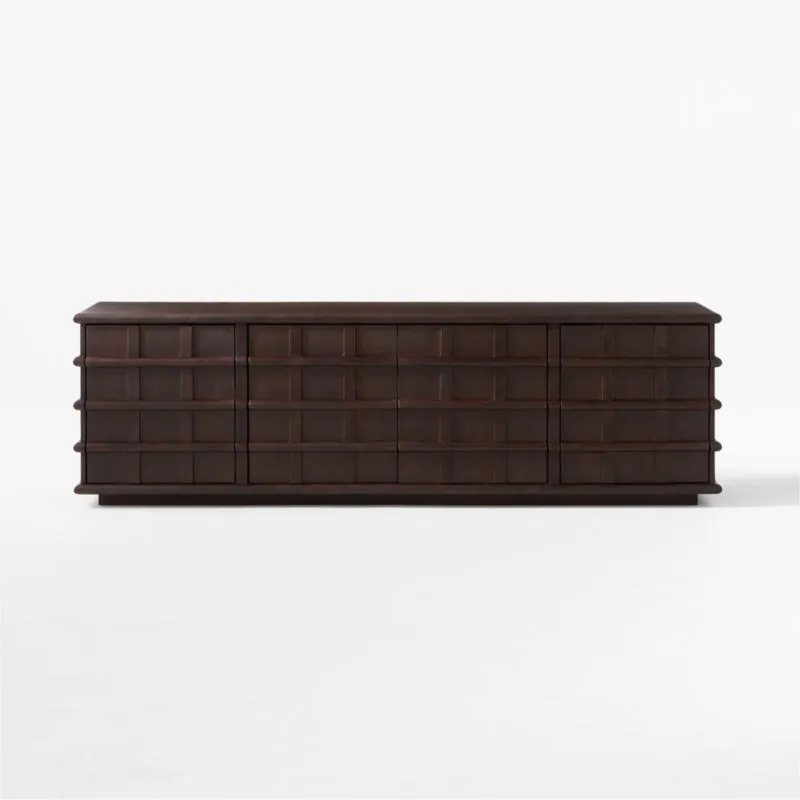 Alpena 90" Dark Acacia Wood Credenza