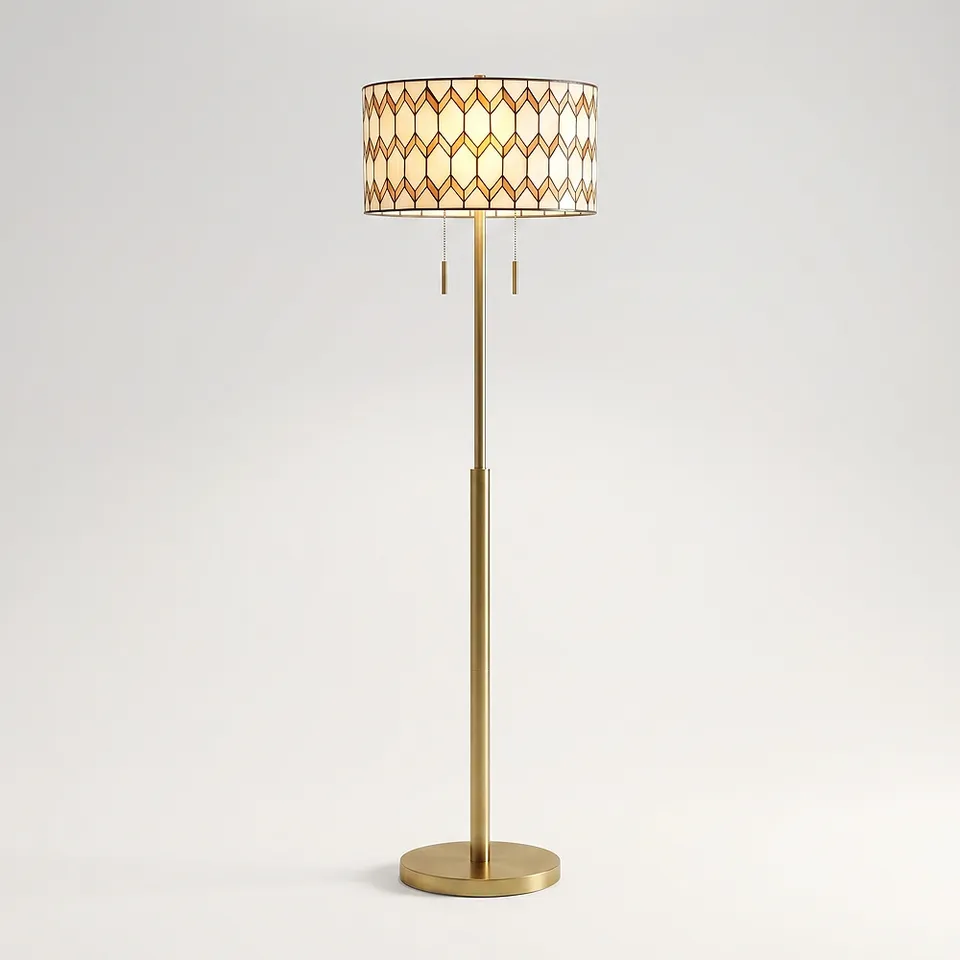 Robert Louis Tiffany Lenox 63 3/4" High Art Glass 2-Light Floor Lamp