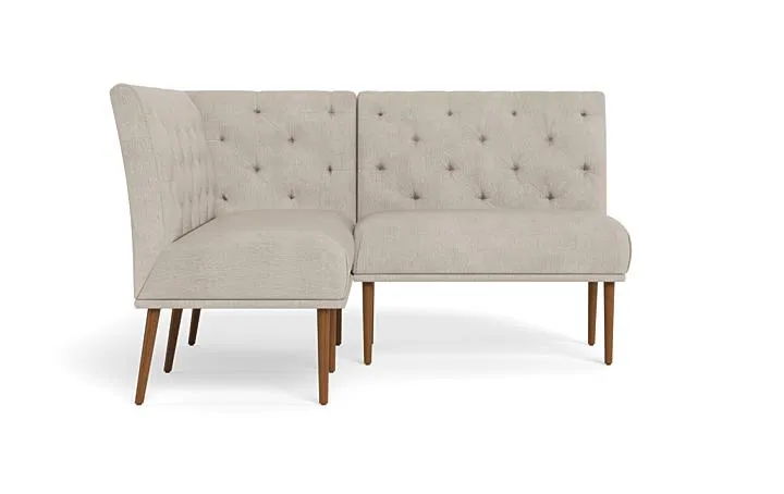 Dorian Upholstered Petite Left Banquette with Tufting Option