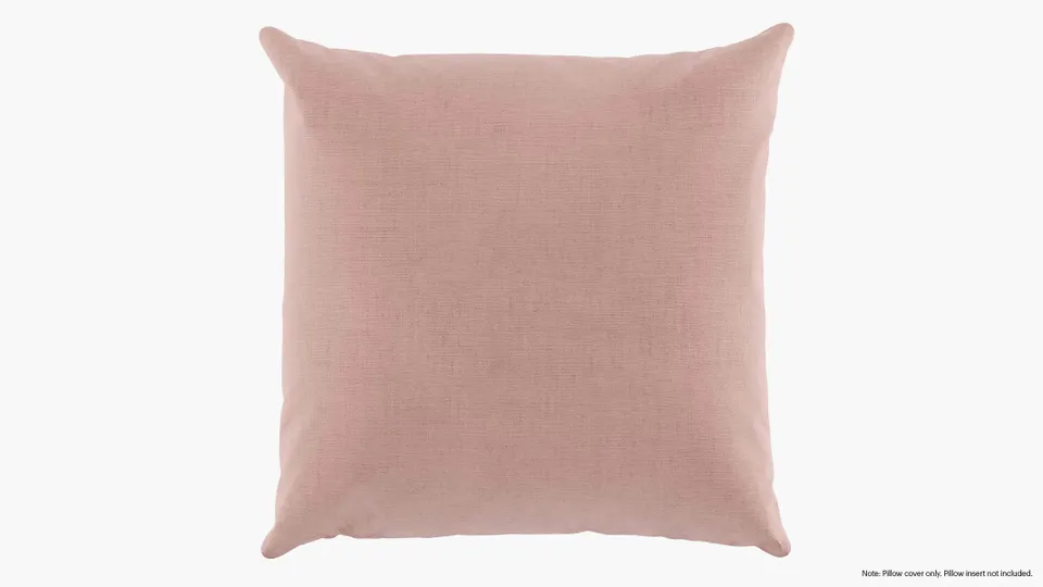 Throw Pillow Cover 20", Blush Everyday Linen, 20" x 20"