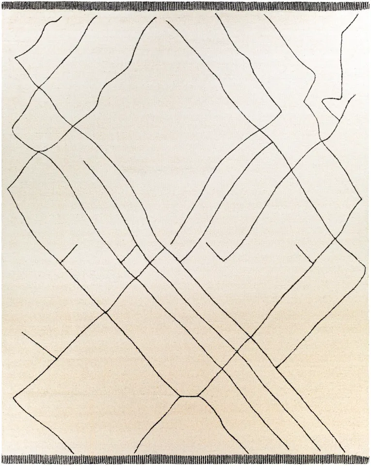 Arsenal Beige Indoor 10' x 14' Handmade Rug