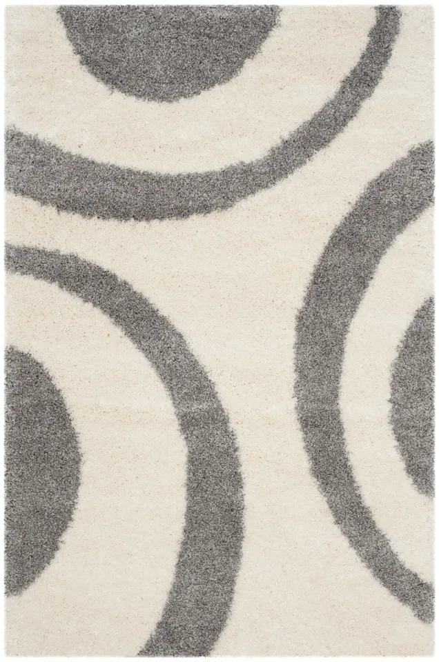 Arlo Home Woven Area Rug, PTS213A, Ivory/Grey,  4' X 6'