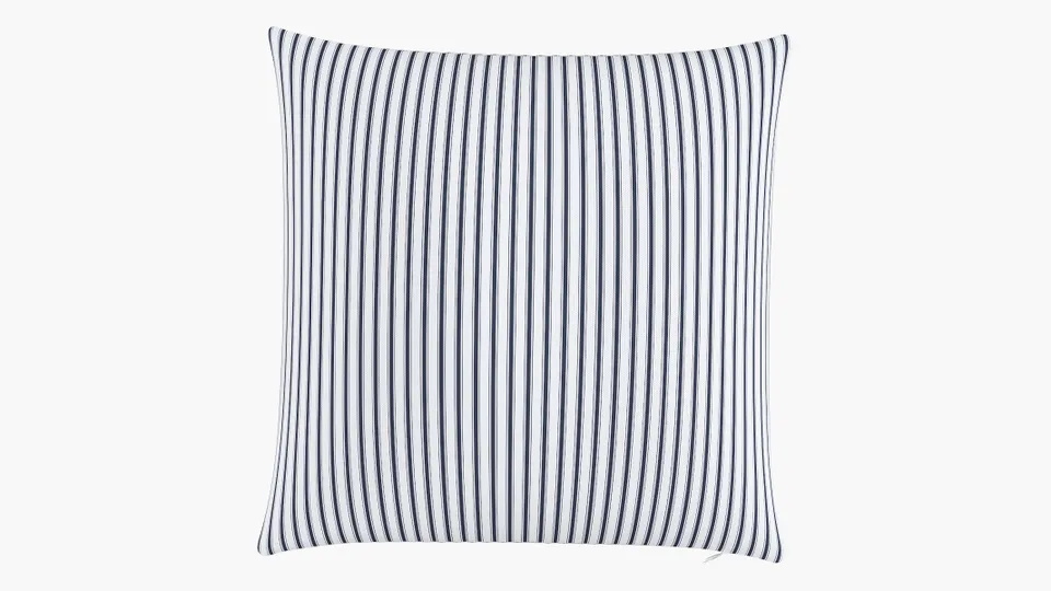 Throw Pillow 22", Navy Classic Ticking Stripe, 22" x 22"
