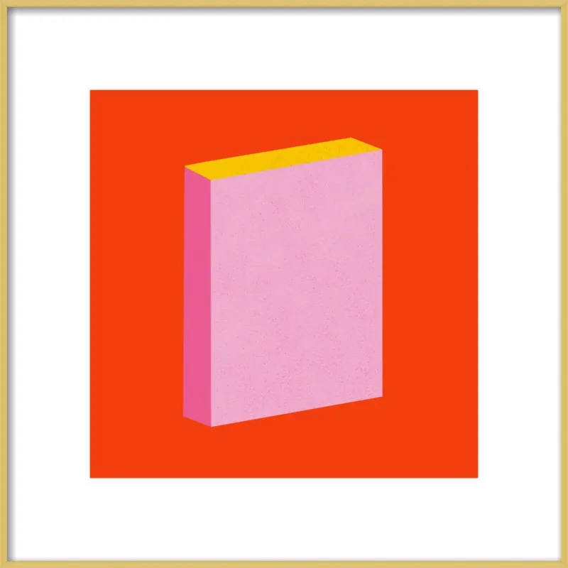 Color Books 3, Scarlet, Pink & Gold by Jessica Poundstone for Artfully Walls