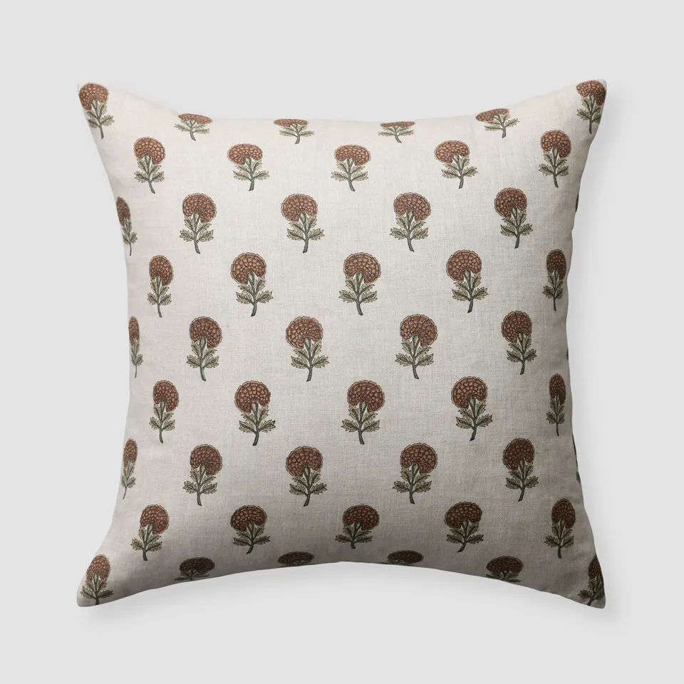 The Citizenry Mariel Block Print Pillow | Brown