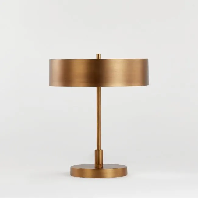 Zain Brass Table Lamps with USB Ports, Set of 2