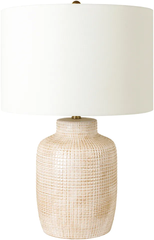 Brie White Glazed 26"H x 17"W x 17"D Accent Table Lamp