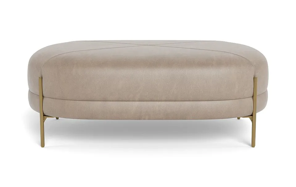 Fiona Leather Ottoman