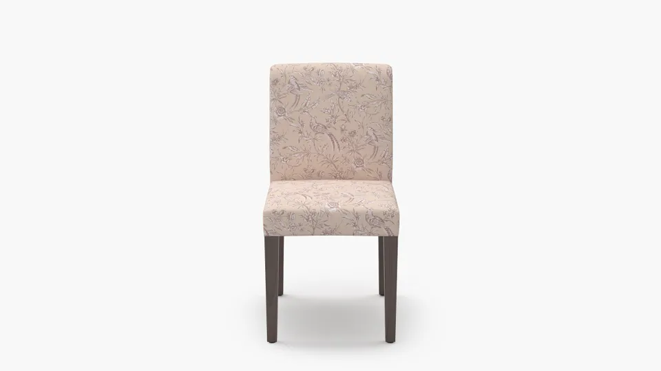 Signature Dining Chair, Blush Aviary, Espresso Square Tapered Leg