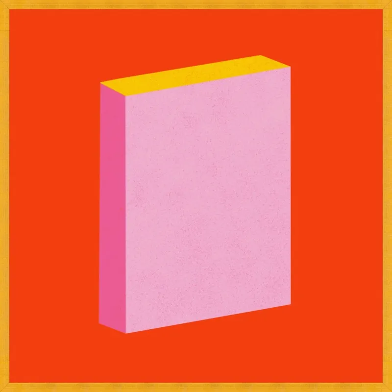 Color Books 3, Scarlet, Pink & Gold by Jessica Poundstone for Artfully Walls
